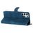 For Samsung Galaxy S24 Ultra Case PU Leather Stand Phone Cover Magnetic Phone Shell Wallet - Blue - 4