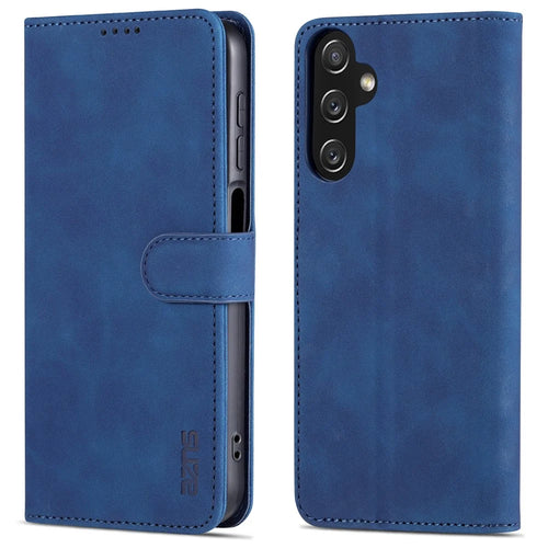 AZNS For Samsung Galaxy A15 4G Cell Phone Case Anti-Scratch PU Leather Wallet Phone Cover - Blue - 1