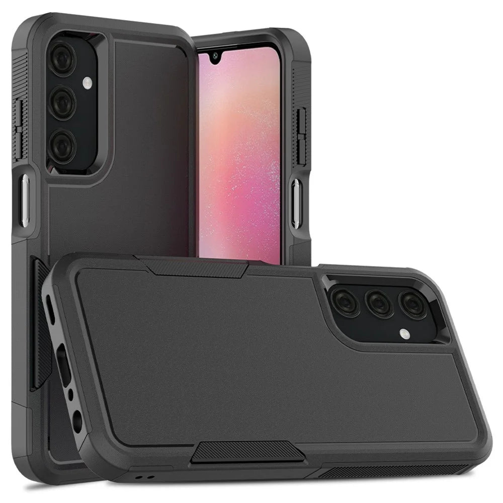 For Samsung Galaxy A25 5G (Global) (161.0 x 76.5 x 8.3mm) Phone Case PC+TPU Shockproof Cover - Black - 1