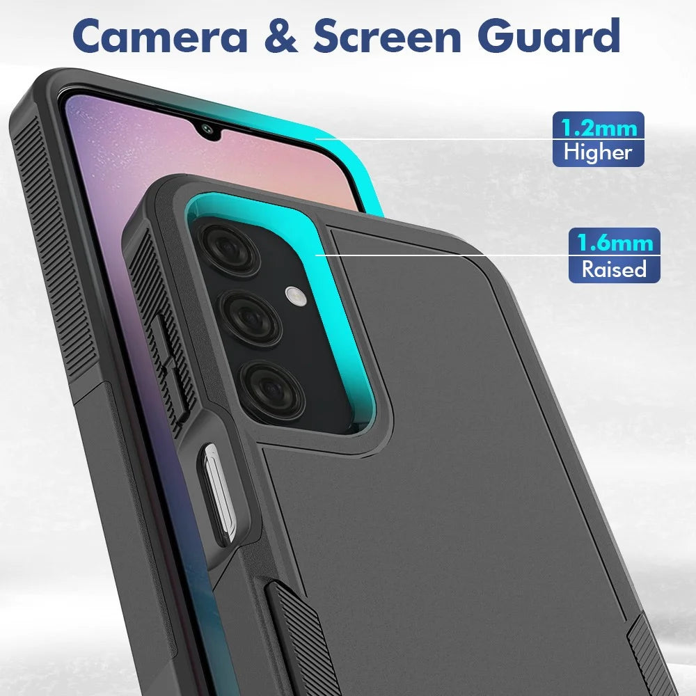For Samsung Galaxy A25 5G (Global) (161.0 x 76.5 x 8.3mm) Phone Case PC+TPU Shockproof Cover - Black - 2