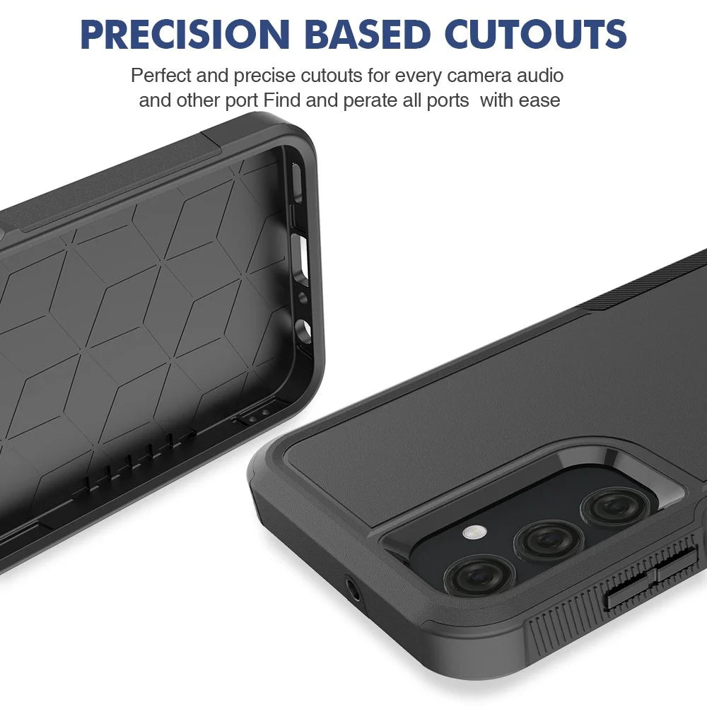 For Samsung Galaxy A25 5G (Global) (161.0 x 76.5 x 8.3mm) Phone Case PC+TPU Shockproof Cover - Black - 3