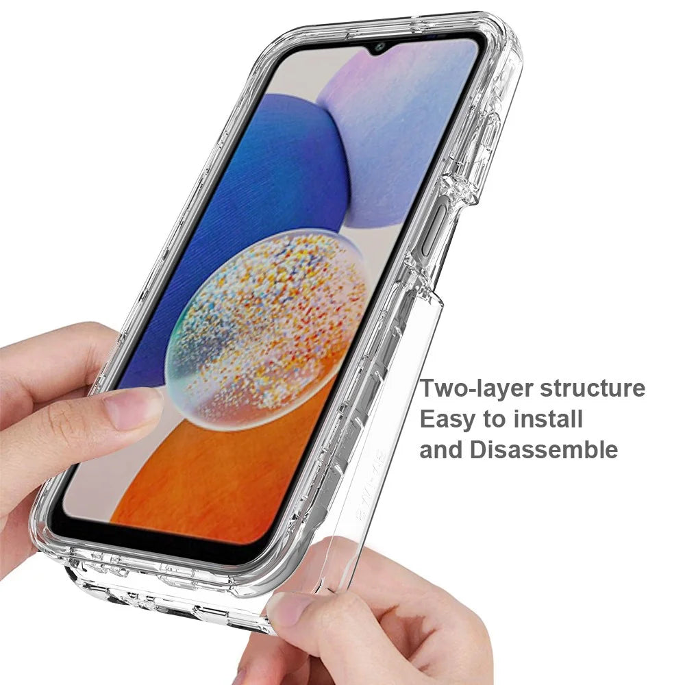 For Samsung Galaxy A15 5G Clear Phone Case Gradient Back Cover - Transparent - 3