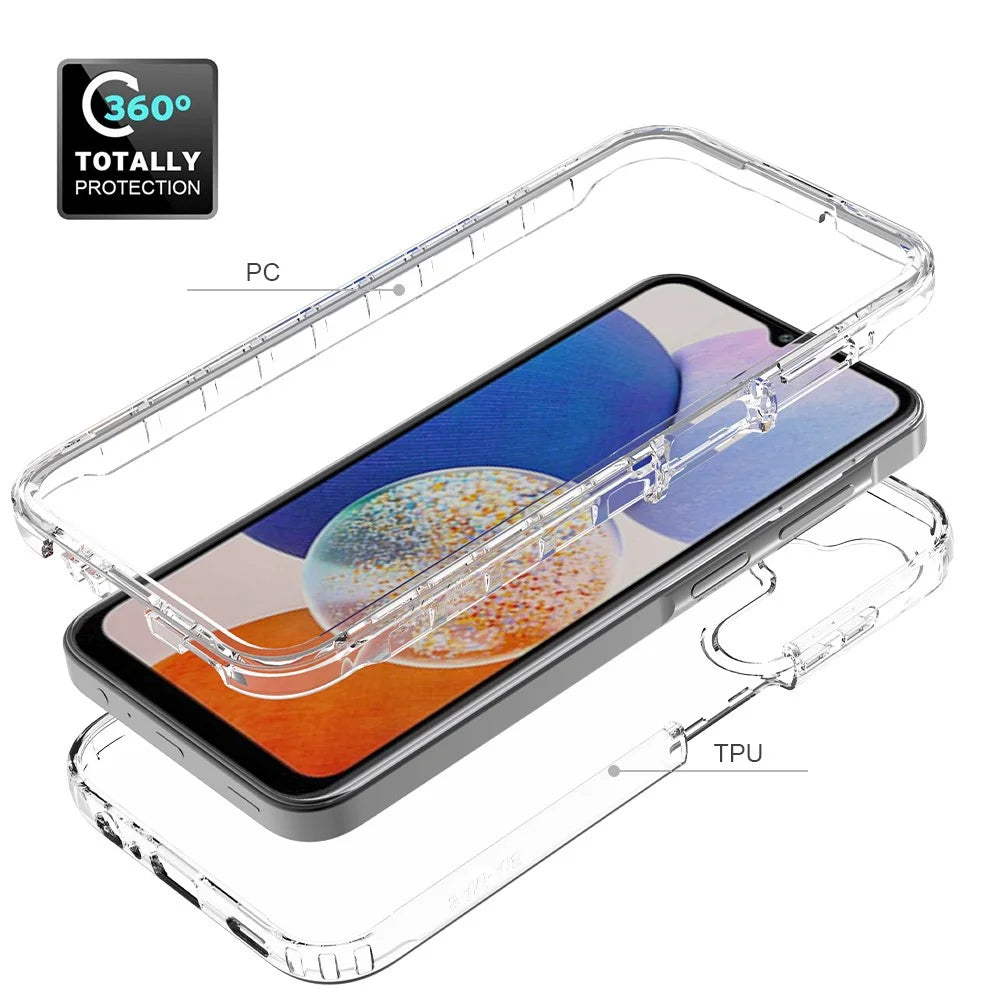 For Samsung Galaxy A15 5G Clear Phone Case Gradient Back Cover - Transparent - 4