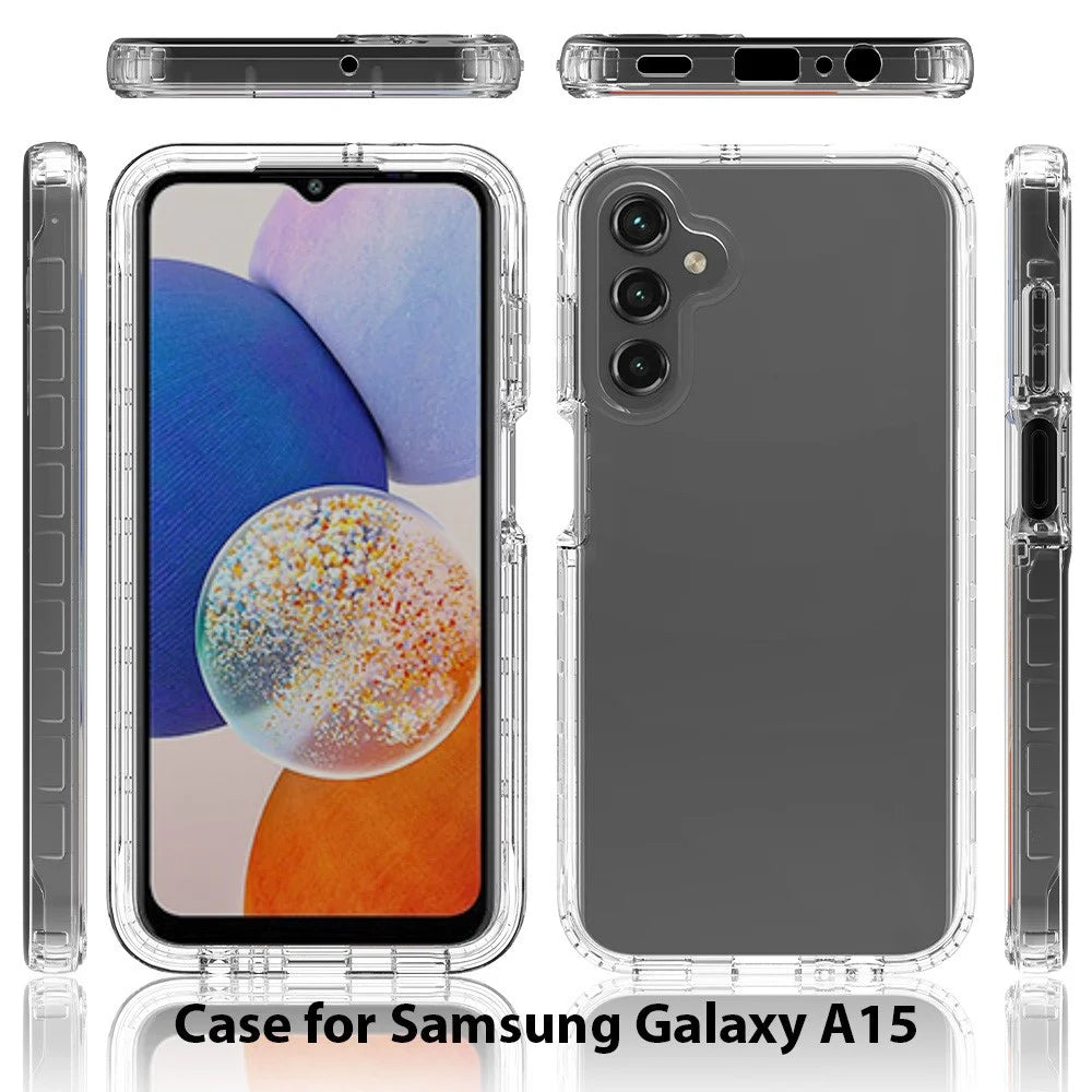 For Samsung Galaxy A15 5G Clear Phone Case Gradient Back Cover - Transparent - 6