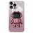 For iPhone 13 Pro Case Glitter Powder Electroplating Astronaut Kickstand PC+TPU Phone Cover - Pink - 1