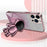 For iPhone 13 Pro Case Glitter Powder Electroplating Astronaut Kickstand PC+TPU Phone Cover - Pink - 3