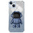 For iPhone 14 Plus Case PC+TPU Phone Cover Back Shell with Astronaut Kickstand - Blue - 1