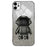 For iPhone 12 6.1 inch Case Astronaut PC+TPU Phone Cover with Kickstand - Black - 1