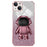 For iPhone 15 Plus Case Electroplating Kickstand PC+TPU Mobile Phone Cover - Pink - 1