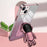 For iPhone 15 Plus Case Electroplating Kickstand PC+TPU Mobile Phone Cover - Pink - 2