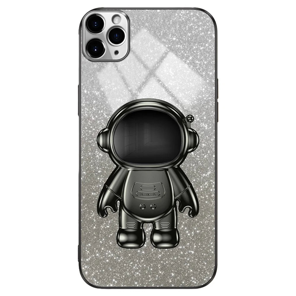 For iPhone 11 Pro Case Anti-Scratch Kickstand PC+TPU Cell Phone Cover - Black - 1