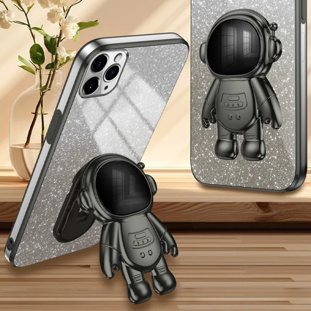 For iPhone 11 Pro Case Anti-Scratch Kickstand PC+TPU Cell Phone Cover - Black - 5