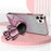 For iPhone 11 Pro Max Case Shockproof PC+TPU Shell Astronaut Kickstand Cell Phone Cover - Pink - 3