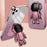 For iPhone 11 Pro Max Case Shockproof PC+TPU Shell Astronaut Kickstand Cell Phone Cover - Pink - 5