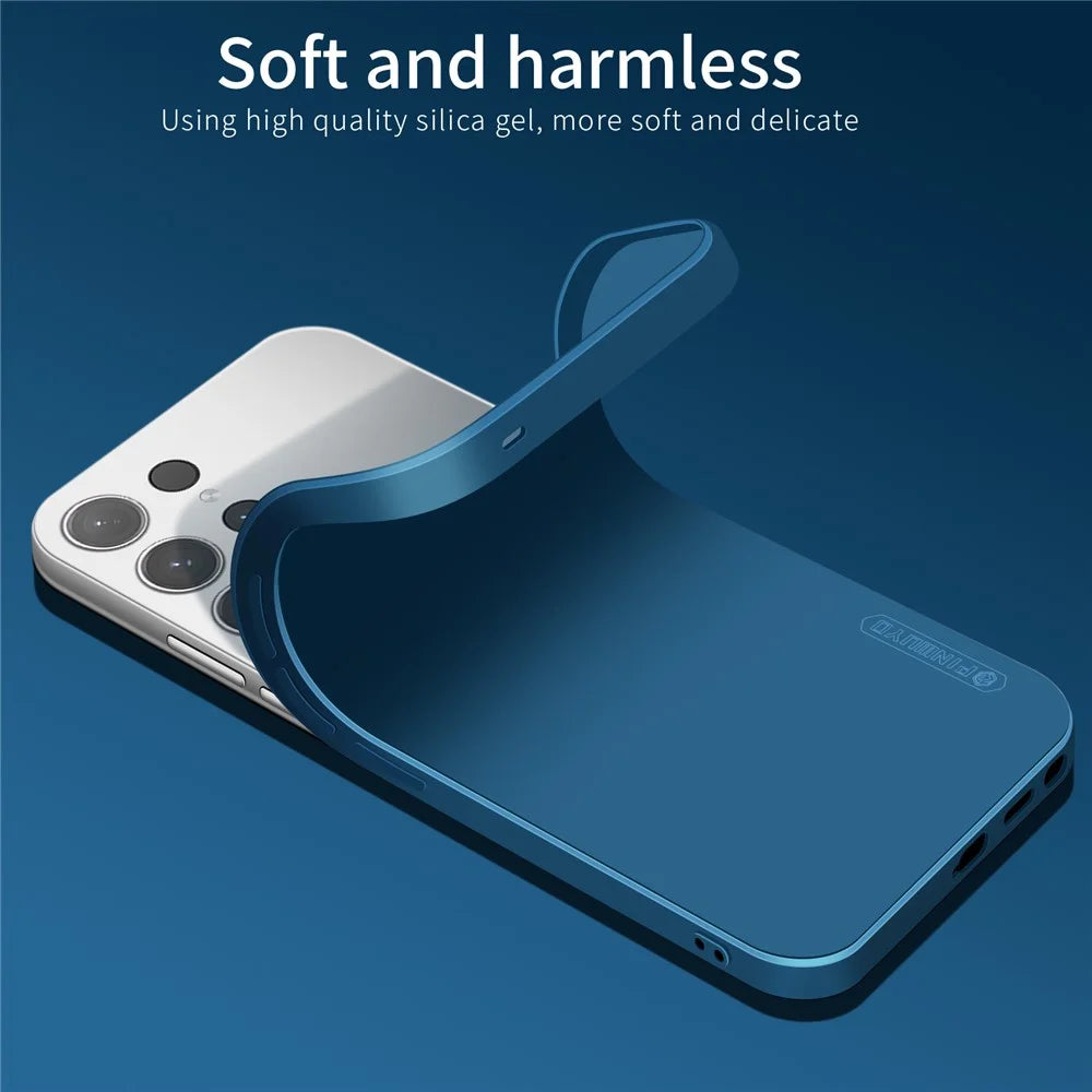 PINWUYO JK Touching Series for Samsung Galaxy S24 Ultra Case Soft TPU Mobile Phone Cover - Navy Blue - 4