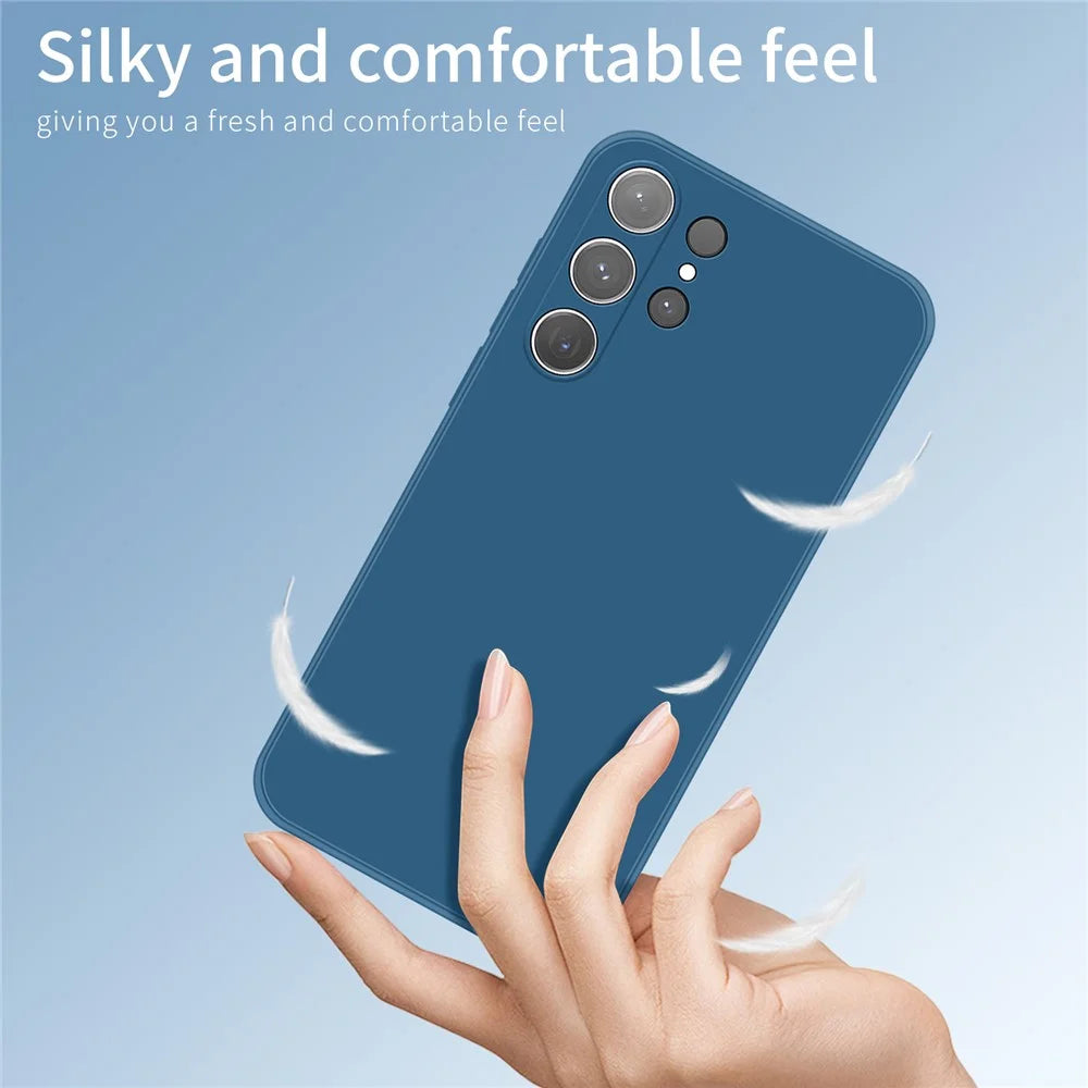 PINWUYO JK Touching Series for Samsung Galaxy S24 Ultra Case Soft TPU Mobile Phone Cover - Navy Blue - 6