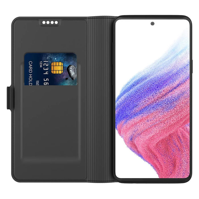 For Samsung Galaxy A05 4G Phone Case PU Leather Flip Cover - Black - 2