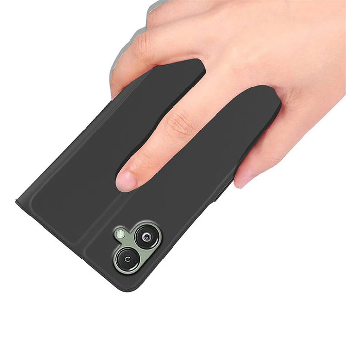 For Samsung Galaxy A05 4G Phone Case PU Leather Flip Cover - Black - 7