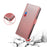 For Infinix Note 30 5G Cell Phone Cases Built-In Mirror PU Leather Stand Phone Cover - Rose Gold - 4