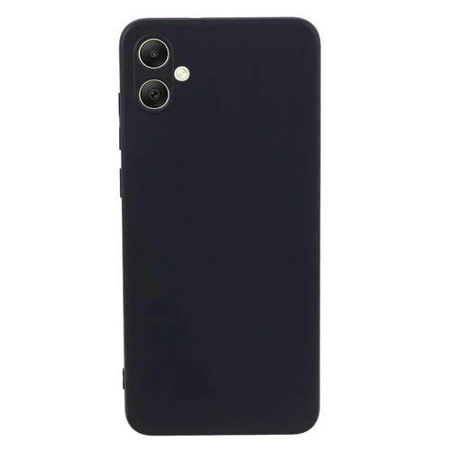 For Samsung Galaxy A05 4G TPU Case Rubberized Phone Cover with Fiber Lining - Black - 1