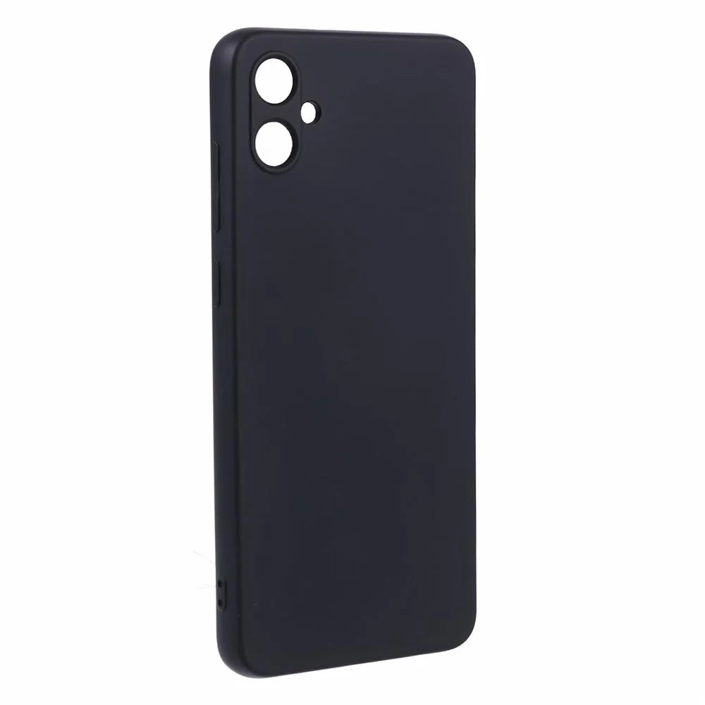 For Samsung Galaxy A05 4G TPU Case Rubberized Phone Cover with Fiber Lining - Black - 3