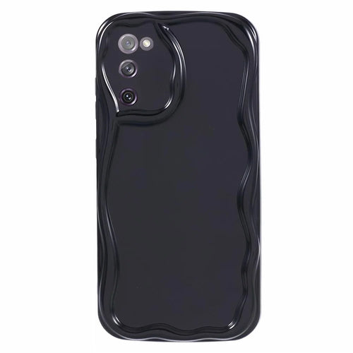 YX Series For For Samsung Galaxy S20 FE 5G / S20 FE / S20 FE 2022 / S20 Lite Case Creative Wave Shape TPU Precise Cutout Phone Shell - Black - 1