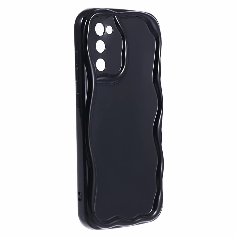 YX Series For For Samsung Galaxy S20 FE 5G / S20 FE / S20 FE 2022 / S20 Lite Case Creative Wave Shape TPU Precise Cutout Phone Shell - Black - 3