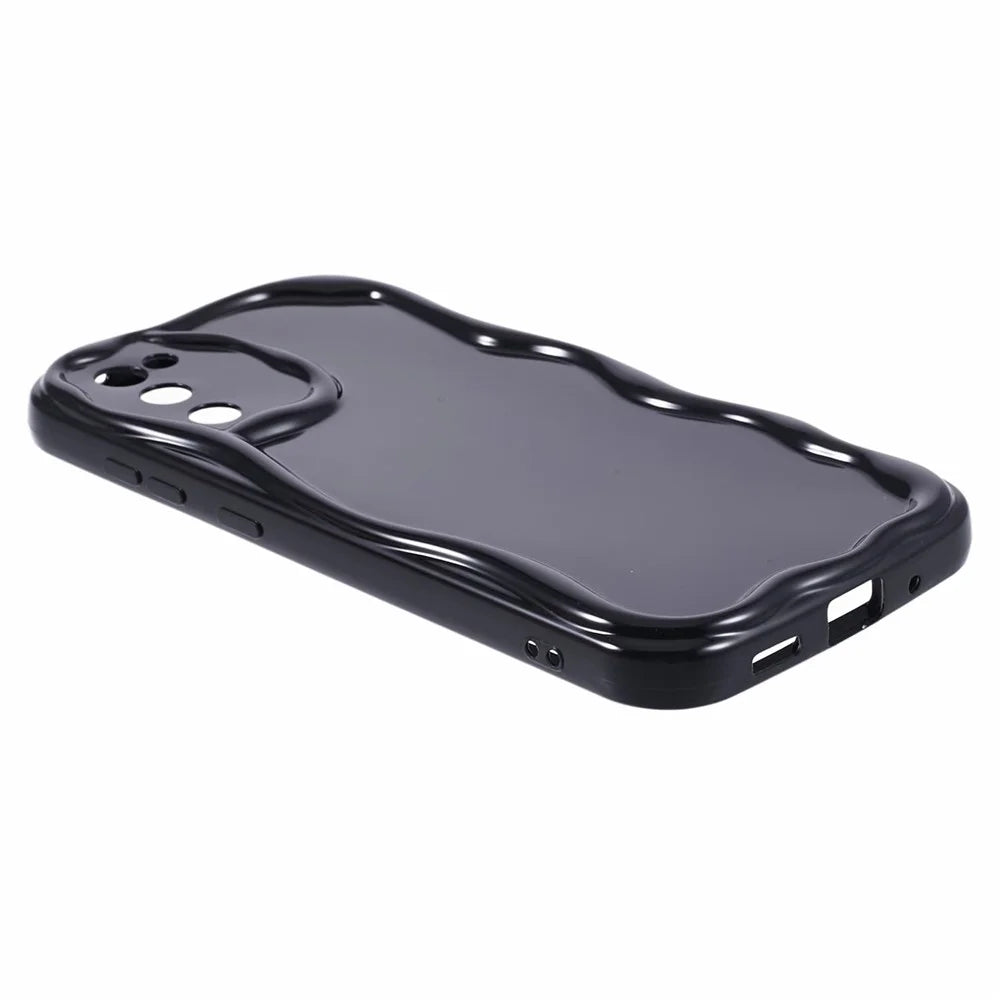 YX Series For For Samsung Galaxy S20 FE 5G / S20 FE / S20 FE 2022 / S20 Lite Case Creative Wave Shape TPU Precise Cutout Phone Shell - Black - 5