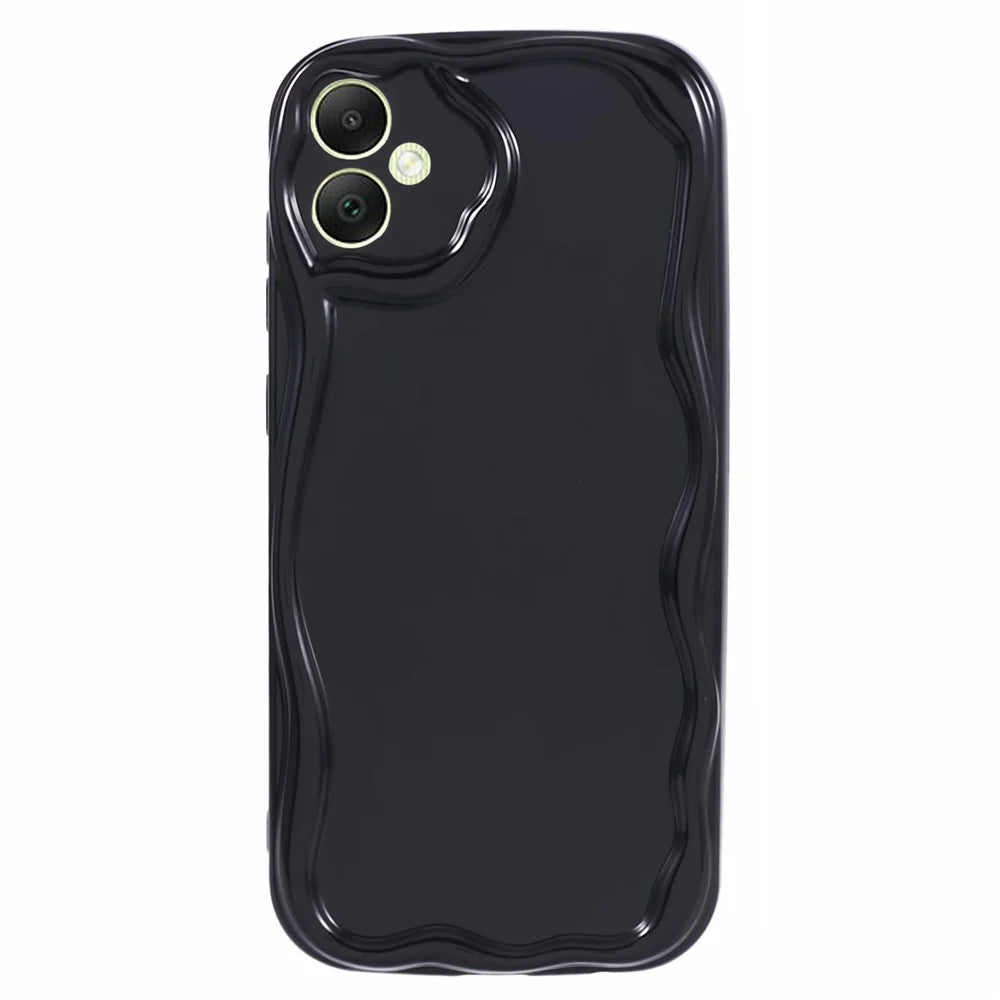 YX Series For Samsung Galaxy A05 4G Case Wave Shape Precise Cutout Mobile Phone Shell - Black - 1