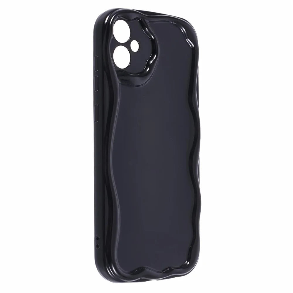 YX Series For Samsung Galaxy A05 4G Case Wave Shape Precise Cutout Mobile Phone Shell - Black - 3