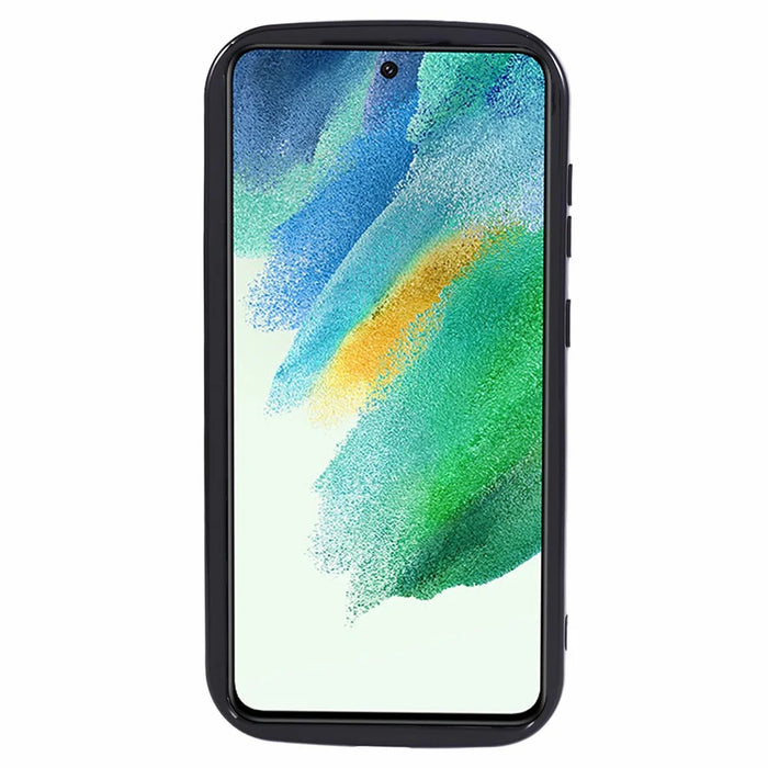 YX Series For Samsung Galaxy S21 FE 5G Case Wave Design Soft TPU Phone Cover (Precise Cutout) - Black - 2