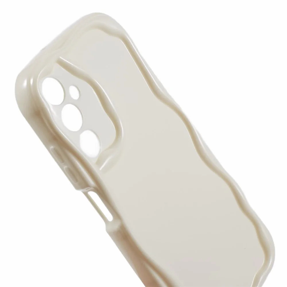 YX Series For Samsung Galaxy A05s 4G Case Wave Shape TPU Precise Cutout Phone Shell - White - 6