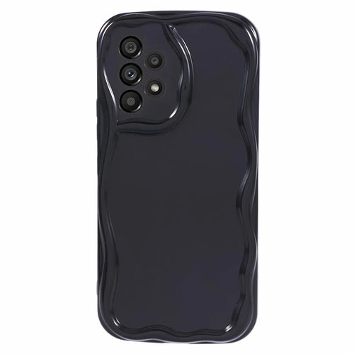 YX Series For Samsung Galaxy A32 4G (EU Version) Shockproof Case Wave Shape Precise Cutout TPU Phone Cover - Black - 1