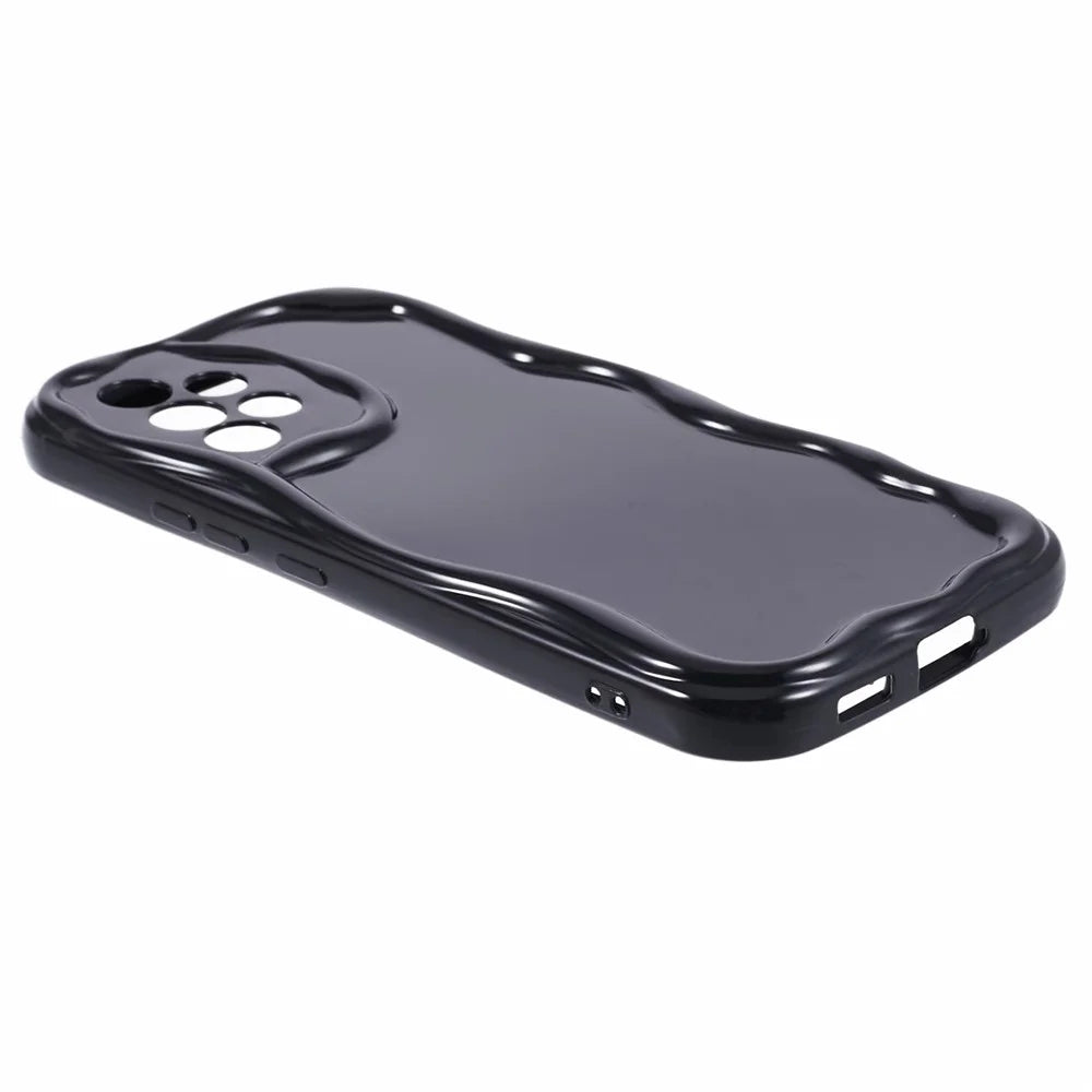 YX Series For Samsung Galaxy A32 4G (EU Version) Shockproof Case Wave Shape Precise Cutout TPU Phone Cover - Black - 5