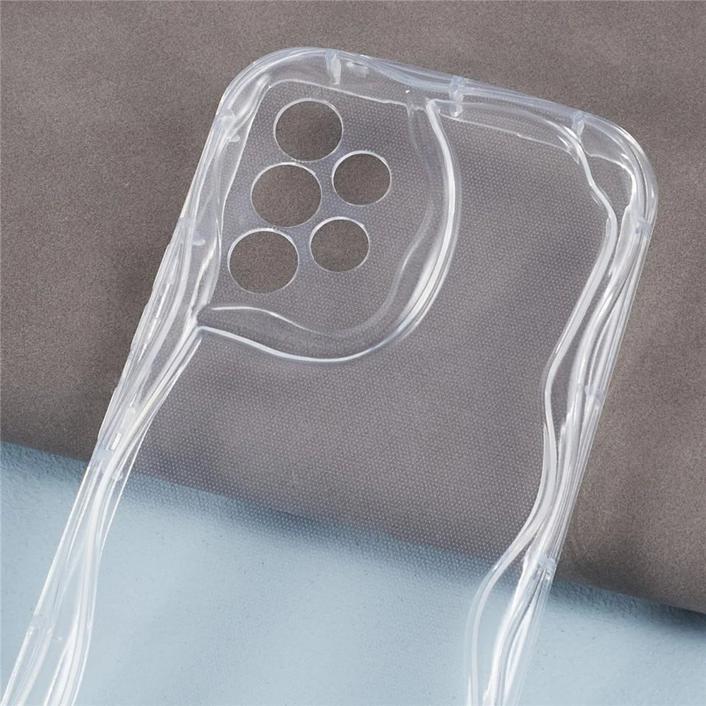 YX Series For Samsung Galaxy A33 5G TPU Case Curly Wave Frame Phone Cover (Precise Cutout) - Transparent - 5