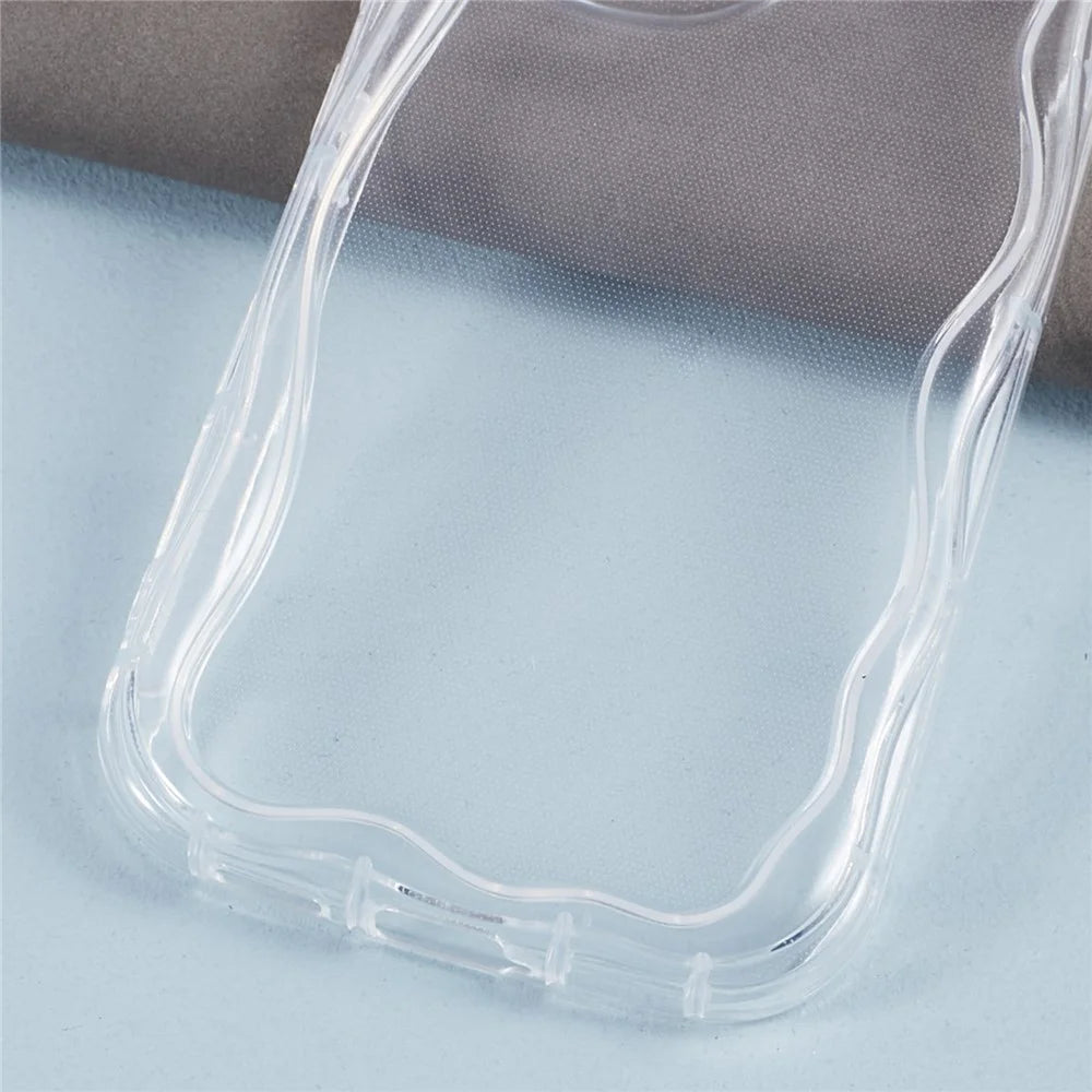 YX Series For Samsung Galaxy A33 5G TPU Case Curly Wave Frame Phone Cover (Precise Cutout) - Transparent - 6