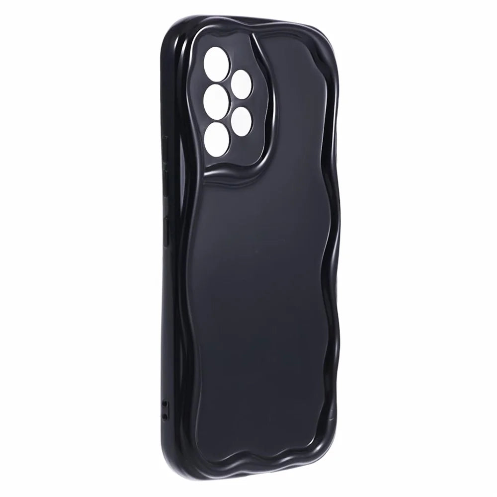 YX Series For Samsung Galaxy A53 5G Phone Case Wave Frame Shape TPU Cover (Precise Cutout) - Black - 3