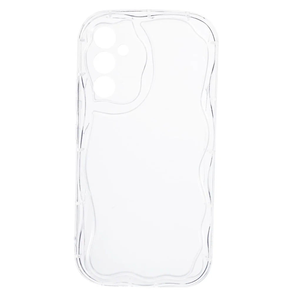 YX Series For Samsung Galaxy A24 4G (162.1 x 77.6 x 8.3mm) Case Wave Curly Precise Cutout Lens Protection Phone Cover - Transparent - 2