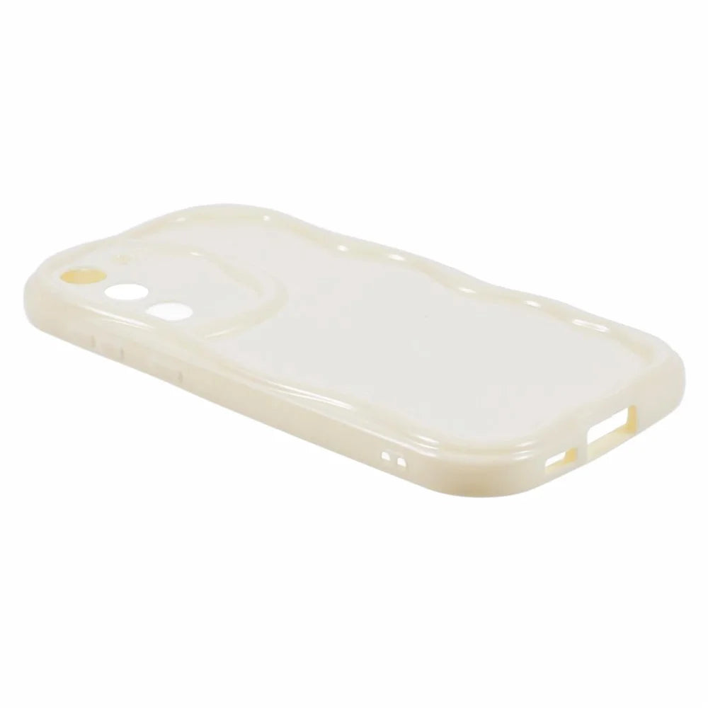 YX Series For Samsung Galaxy S21 5G / 4G Case Precise Cutout Wavy Back Phone Cover - White - 5