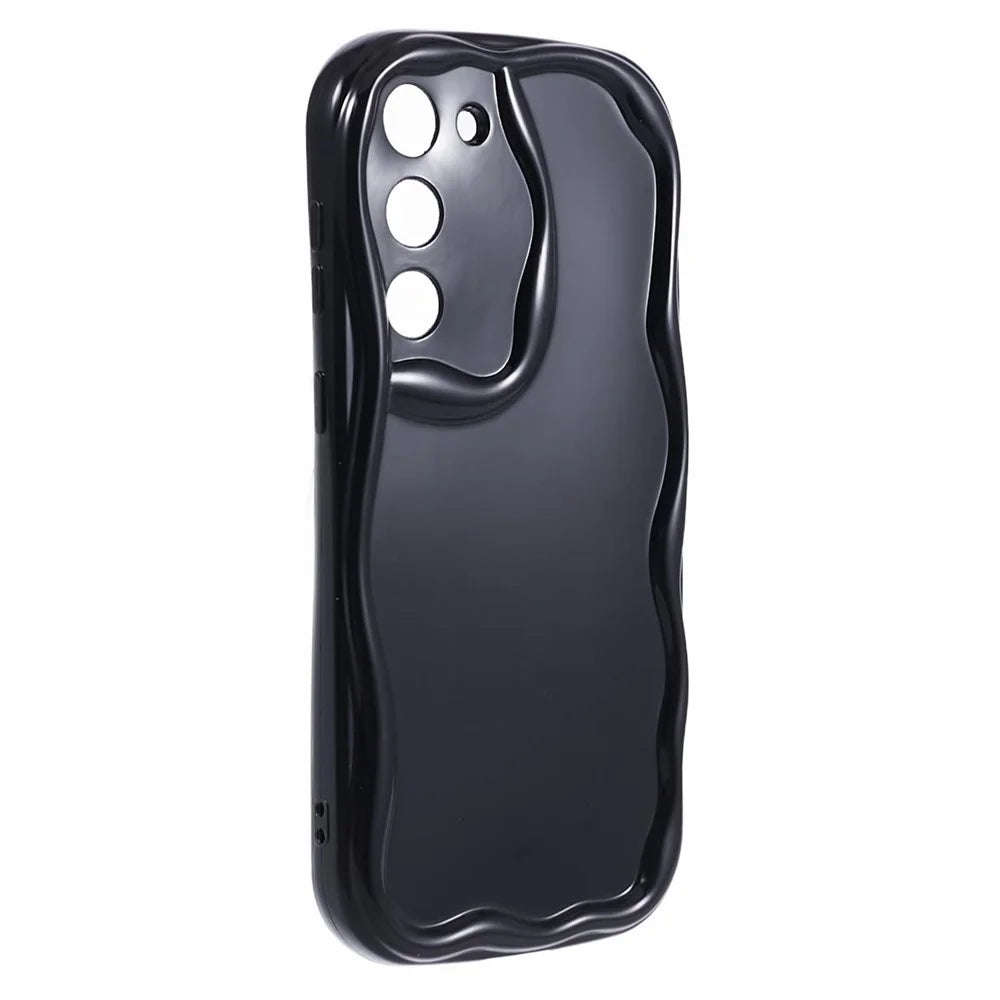 YX Series For Samsung Galaxy S23+ TPU Case Wave Shape Phone Cover (Precise Cutout) - Black - 3
