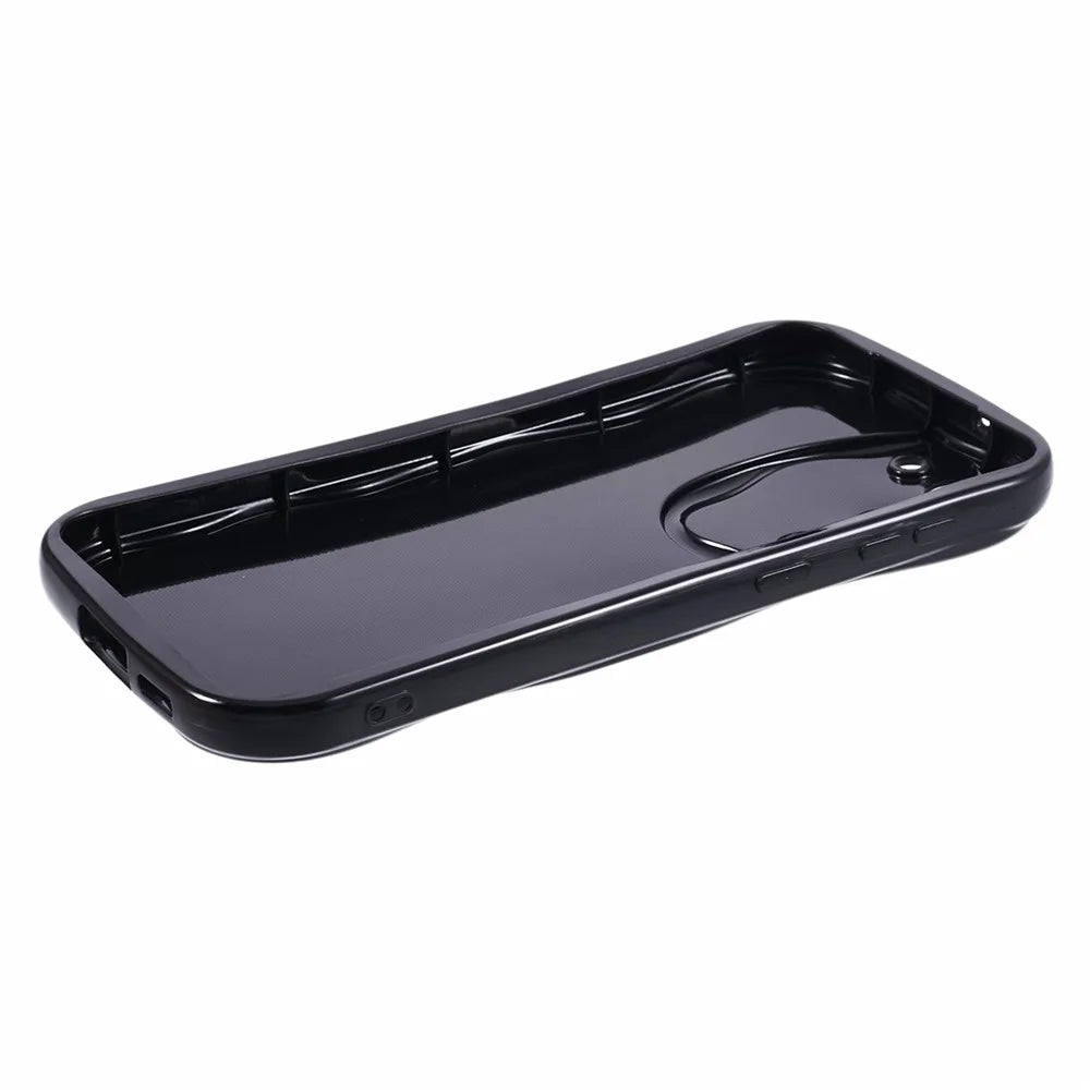 YX Series For Samsung Galaxy S23+ TPU Case Wave Shape Phone Cover (Precise Cutout) - Black - 4