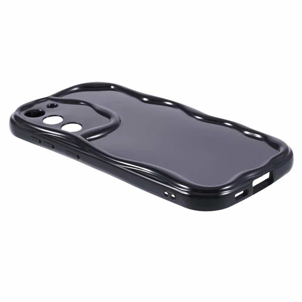 YX Series For Samsung Galaxy S23+ TPU Case Wave Shape Phone Cover (Precise Cutout) - Black - 5