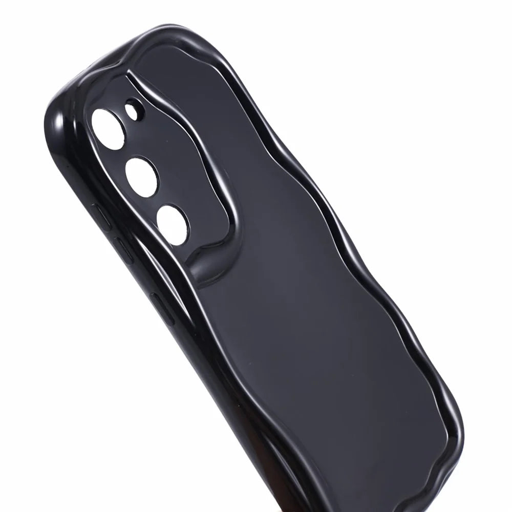 YX Series For Samsung Galaxy S23+ TPU Case Wave Shape Phone Cover (Precise Cutout) - Black - 6