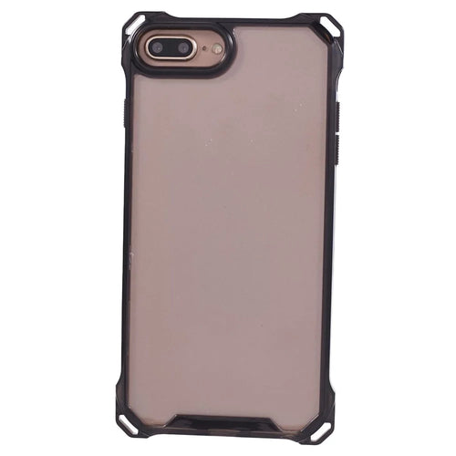 For iPhone 7 Plus / 8 Plus / 6 Plus / 6s Plus Case Four Corner Anti-Drop Phone Cover - Transparent Black - 1