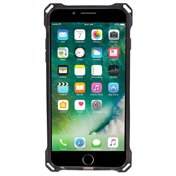 For iPhone 7 Plus / 8 Plus / 6 Plus / 6s Plus Case Four Corner Anti-Drop Phone Cover - Transparent Black - 2