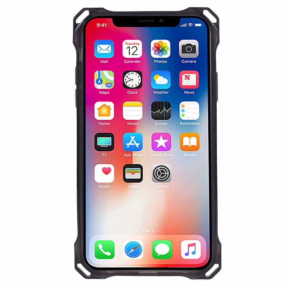 For iPhone XR 6.1 inch Case Anti-drop TPU+Acrylic Phone Back Cover (Big Rear Lens Hole) - Transparent Black - 2