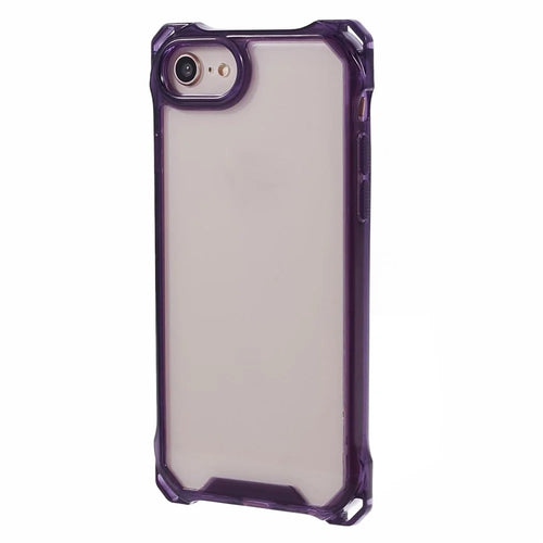 For iPhone 6 / 7 / 6s / 8 / SE (2022) / SE (2020) Case Anti-Drop TPU+Acrylic Phone Cover - Transparent Purple - 1