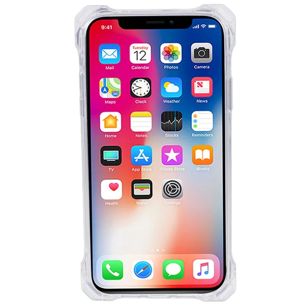 For iPhone 11 Case Reinforced Corners TPU+Acrylic Phone Guard Cover (Big Rear Lens Hole) - Transparent - 2