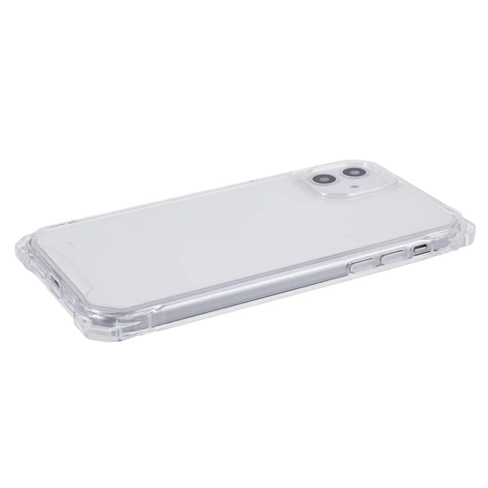 For iPhone 11 Case Reinforced Corners TPU+Acrylic Phone Guard Cover (Big Rear Lens Hole) - Transparent - 4