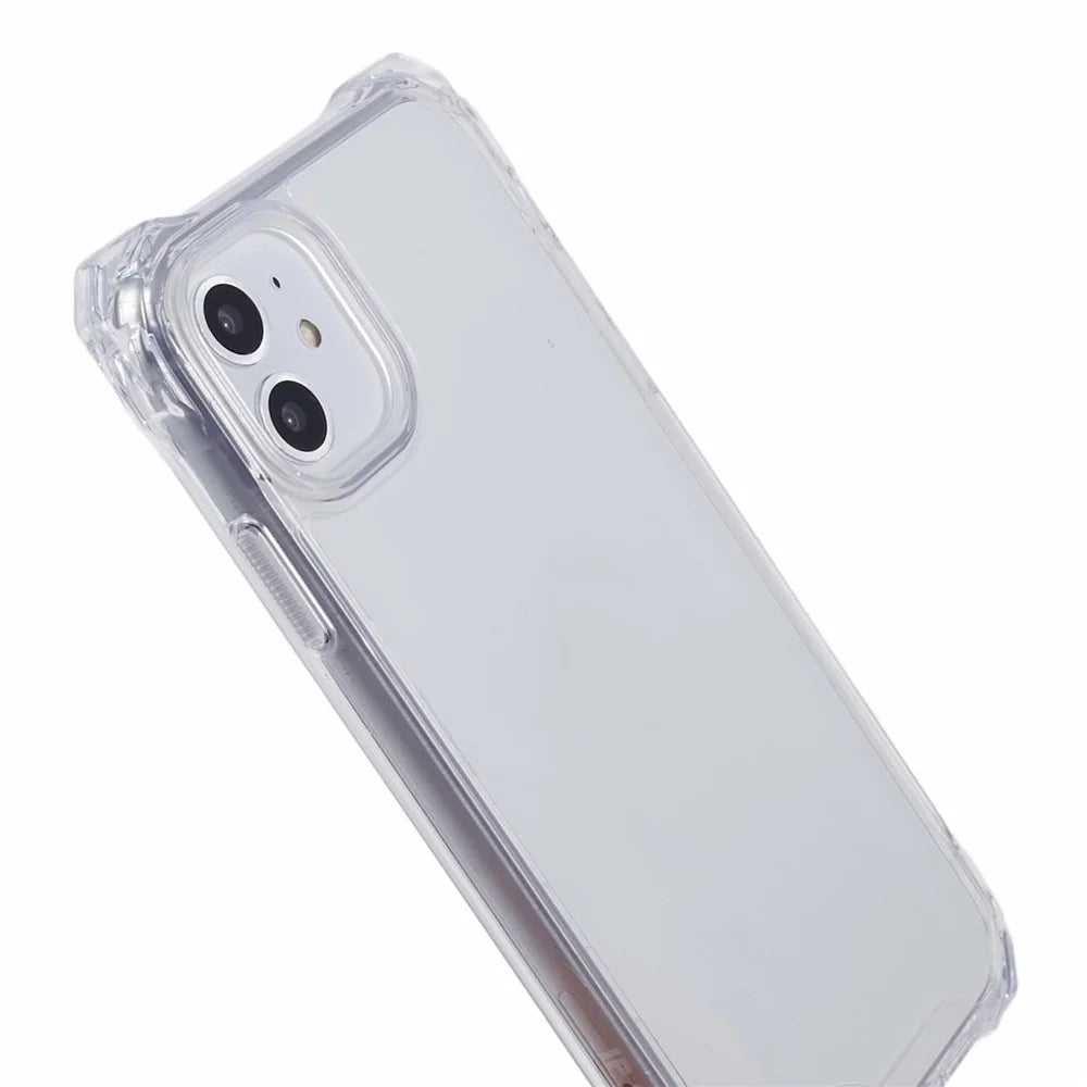 For iPhone 11 Case Reinforced Corners TPU+Acrylic Phone Guard Cover (Big Rear Lens Hole) - Transparent - 5